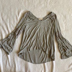 Flowy Grey Long Sleeve Top from Altar'd State